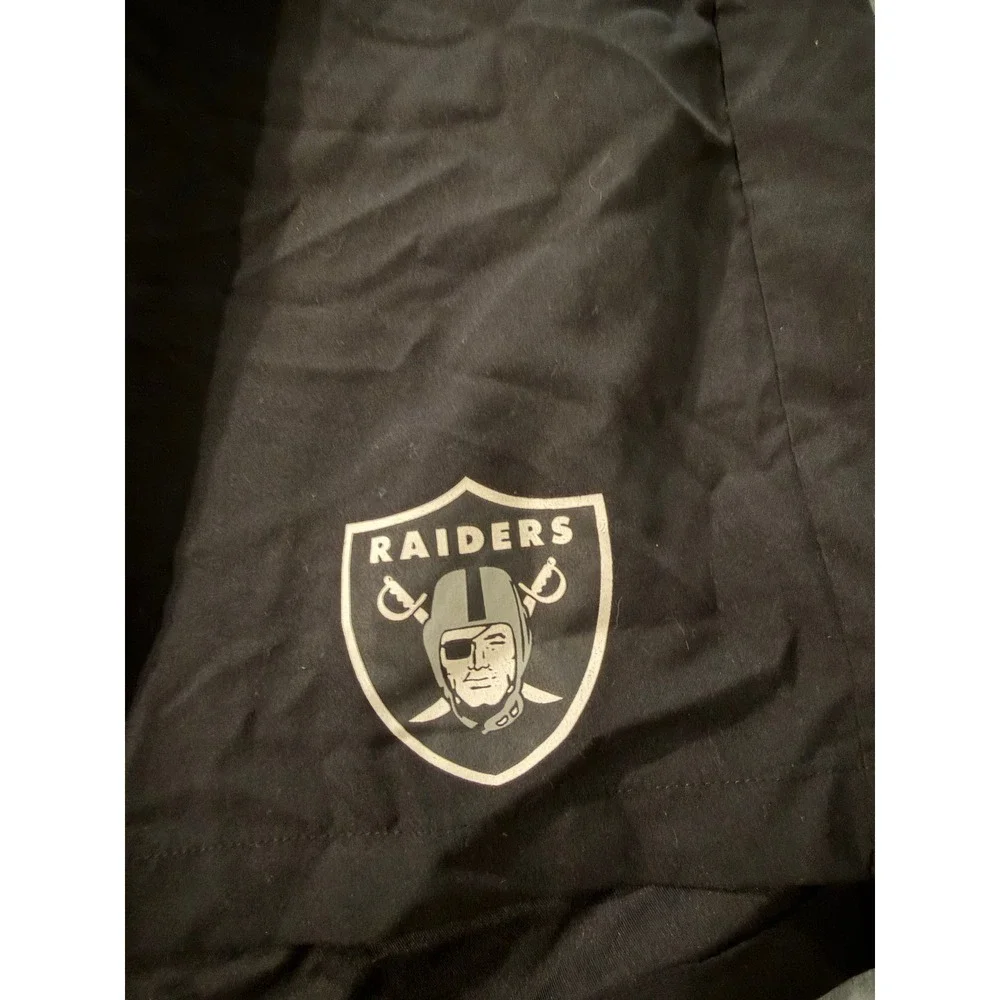 NFL Team Apparel Las Vegas Raiders Black Mesh Lined Swim Shorts Mens 2XL
